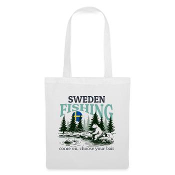 Schweden Angeln Angeltour - Stoffbeutel - Weiß - Vorne