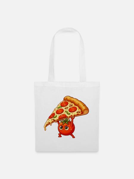 Pizzaheld Tomate - Stoffbeutel - Weiß