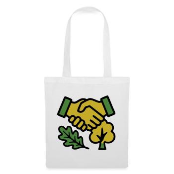 Handshake Nature Forest Logo - Tote Bag - white - Front