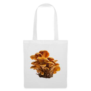 Pfifferlinge Orangene Pilzkolonie Florales Muster - Stoffbeutel - Weiß - Vorne