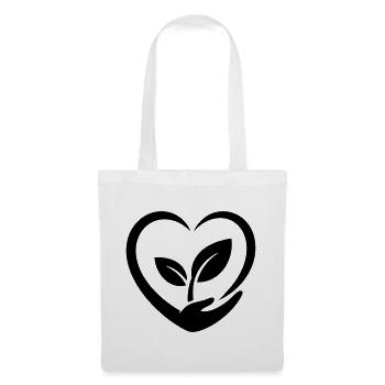 Gardener, Heart, Hand and Plant, Plant Love - Tote Bag - white - Front