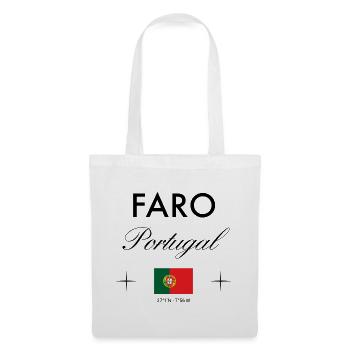 Faro Portugal Coordinates Travel Souvenir - Tote Bag - white - Front