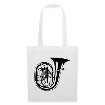 Tuba Blasmusik Volksmusik Geschenk Musiker - Stoffbeutel - Weiß - Vorne