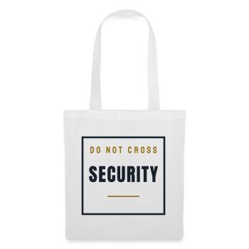 Security Stempel Retro - Ordner Sicherheit - Stoffbeutel - Weiß - Vorne