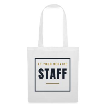 Staff Stempel Retro - Personal Service Look - Stoffbeutel - Weiß - Vorne