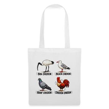Funny Bin Huhn Australischer Ibis Vogelliebhaber Kunst - Stoffbeutel - Weiß - Vorne