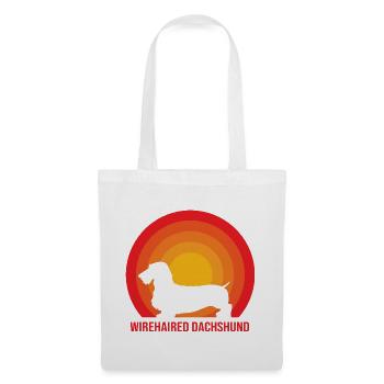 Dachshund Rauhaardackel - Stoffbeutel - Weiß - Vorne