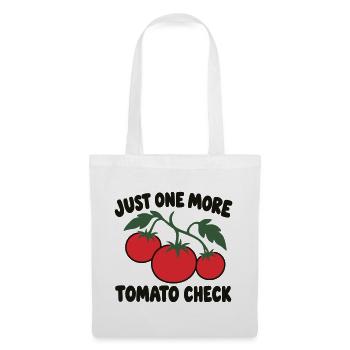 Tomatenanbausucht – lustiges Gartenzitat - Stoffbeutel - Weiß - Vorne