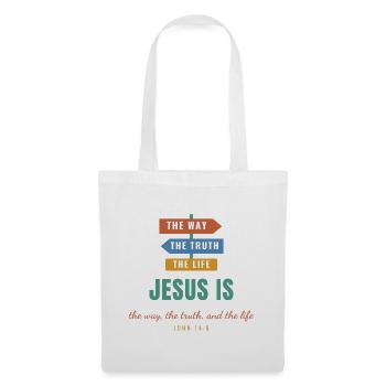 Jesus Is The Way The Truth And The Life - Stoffbeutel - Weiß - Vorne
