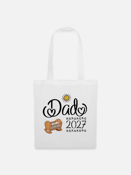 Dad 2027 - Papa 2027 - Stoffbeutel - Weiß