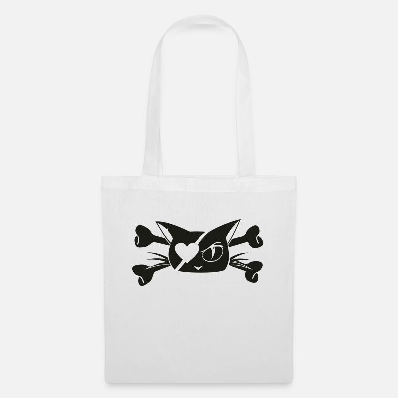 Pirate-Kitty 01 - Stoffbeutel - Weiß