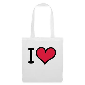 I Heart 3-colors - Stoffbeutel - Weiß - Vorne