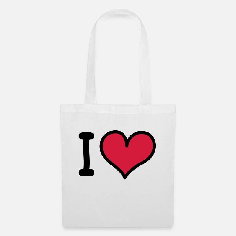I Heart 3-colors - Stoffbeutel - Weiß