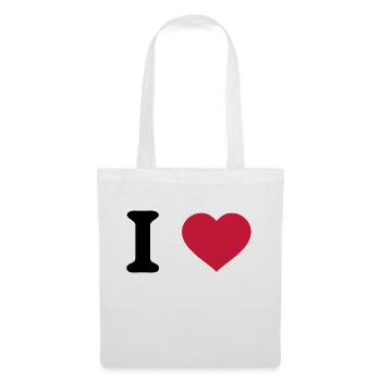 i love - Sac en tissu - blanc - Devant
