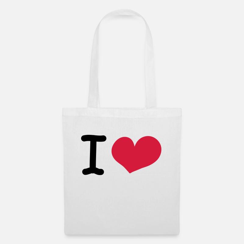 i love - Stoffbeutel - Weiß