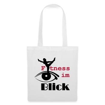 Fitness im Blick Sport Medizin Sprüche Geschenk - Stoffbeutel - Weiß - Vorne