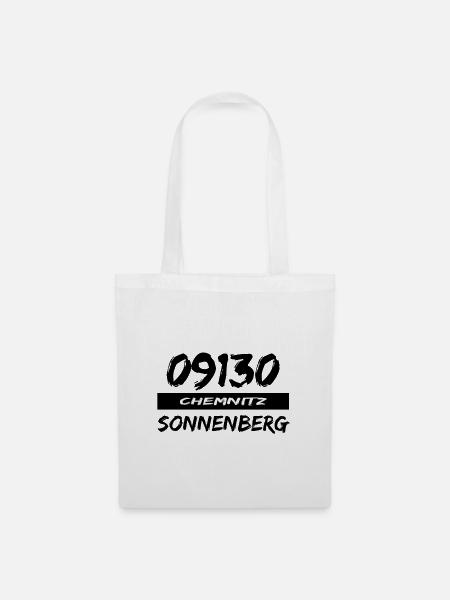09130 Sonnenberg chemnitz tshirt karl-marx-stadt - Stoffbeutel - Weiß