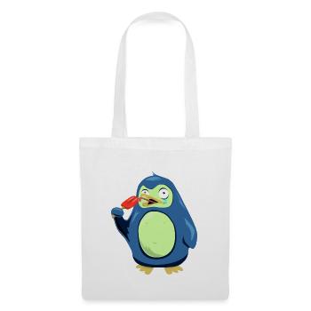 Frozen Pinguin isst Eis - Stoffbeutel - Weiß - Vorne