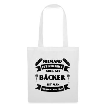 Perfekter Bäcker Bäckerei Brot Backen Gebäck - Stoffbeutel - Weiß - Vorne