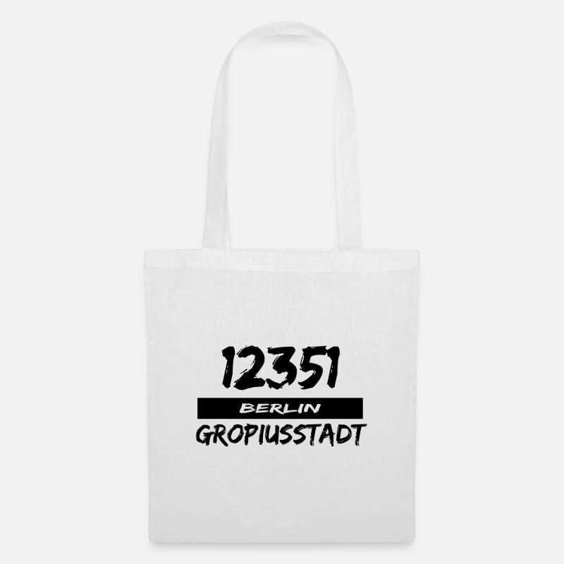 12351 Berlin Gropiusstadt - Stoffbeutel - Weiß