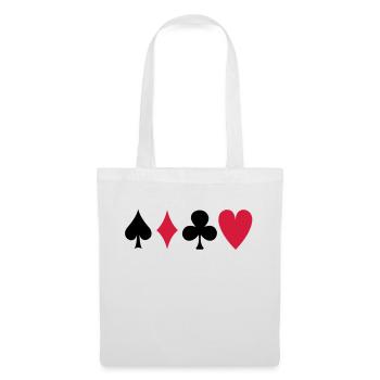 poker - Stoffbeutel - Weiß - Vorne