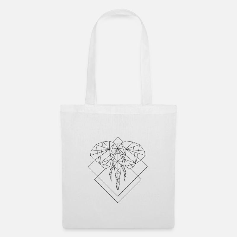 Polygon Elephant - Tote Bag - white
