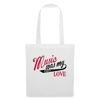 Music was my first Love - Tote Bag - white - Front