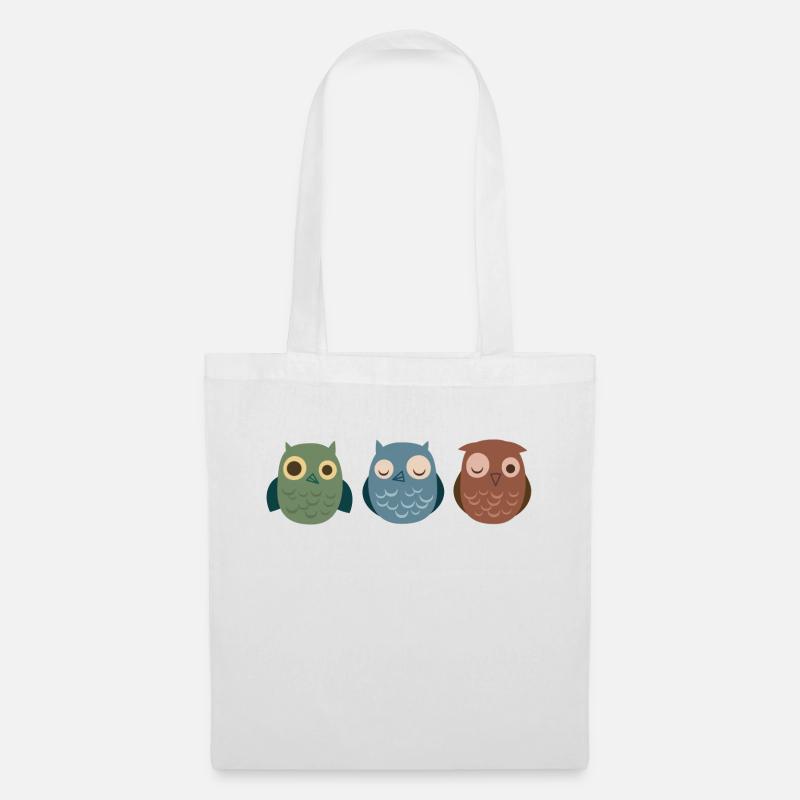 3 Eulen - Tote Bag - white