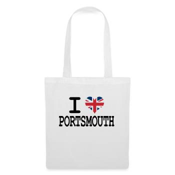 j'aime Portsmouth - Sac en tissu - blanc - Devant