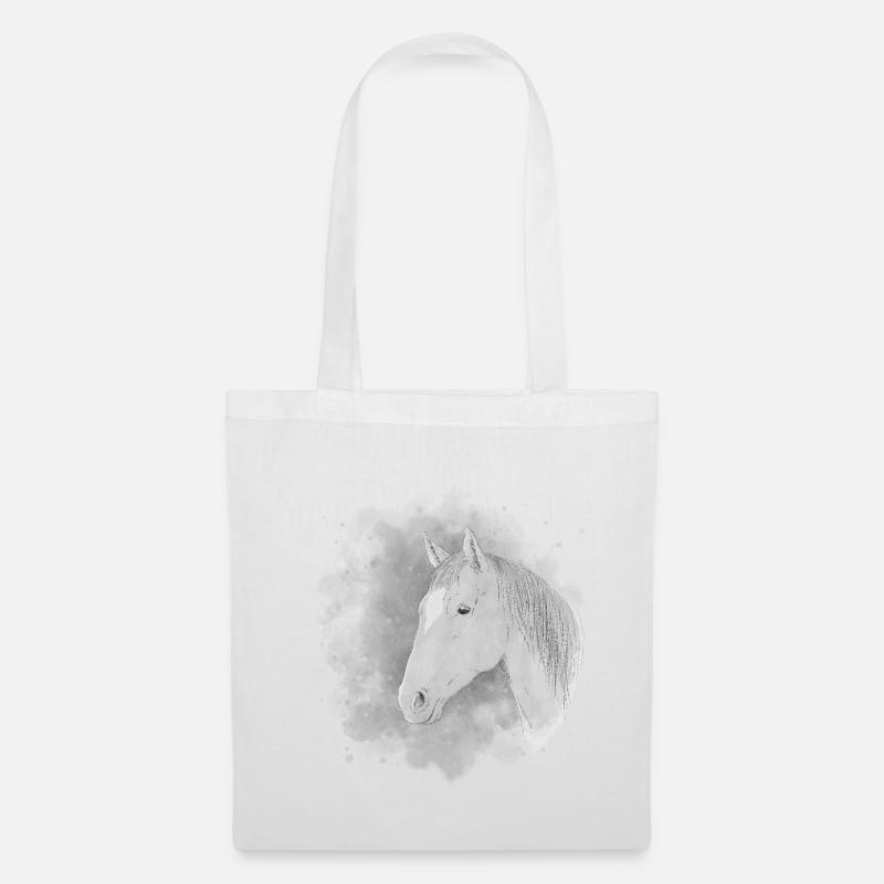 Pferd - Stoffbeutel - Weiß