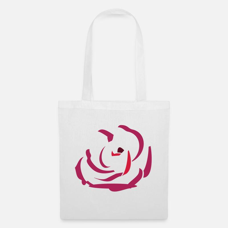 Rose - Stoffbeutel - Weiß