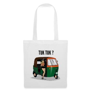 Tuk Tuk Driver / Cadeau / Idée cadeau - Sac en tissu - blanc - Devant