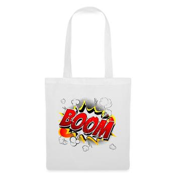 Boom Comic Grafik - Stoffbeutel - Weiß - Vorne