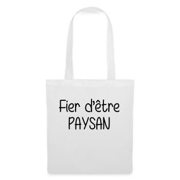 Fier d'être Paysan - Sac en tissu - blanc - Devant