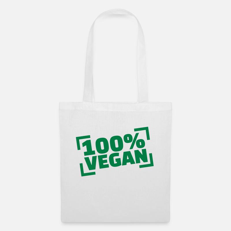 Vegan - Stoffbeutel - Weiß