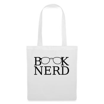 livre nerd corne lunettes lire livres geek lunettes les - Sac en tissu - blanc - Devant