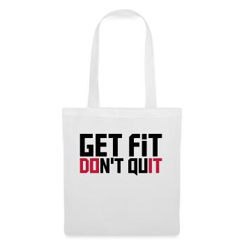 do it get fit dont quit logo design cool trainiere - Stoffbeutel - Weiß - Vorne