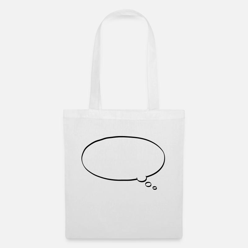 bulle de pensée - Sac en tissu - blanc