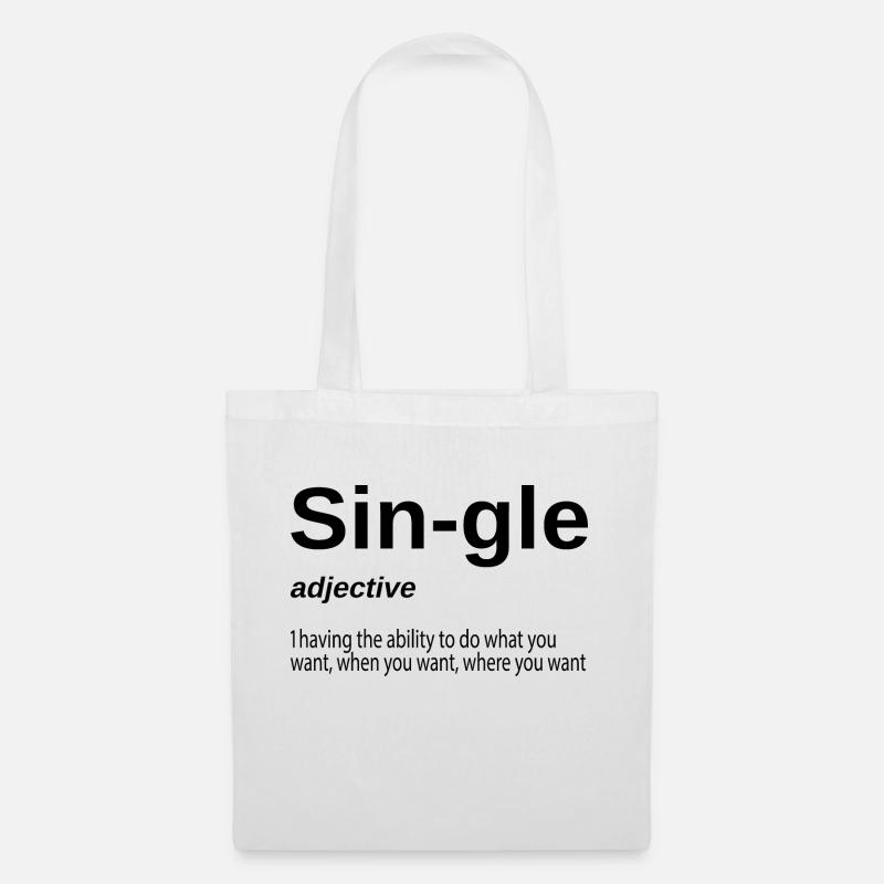 funny single definition-single definition - Tote Bag - white