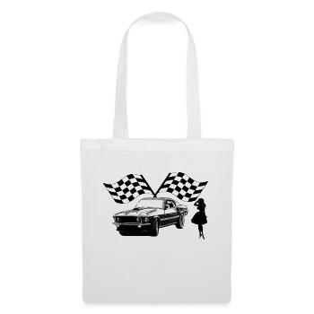 Voiture - Sac en tissu - blanc - Devant