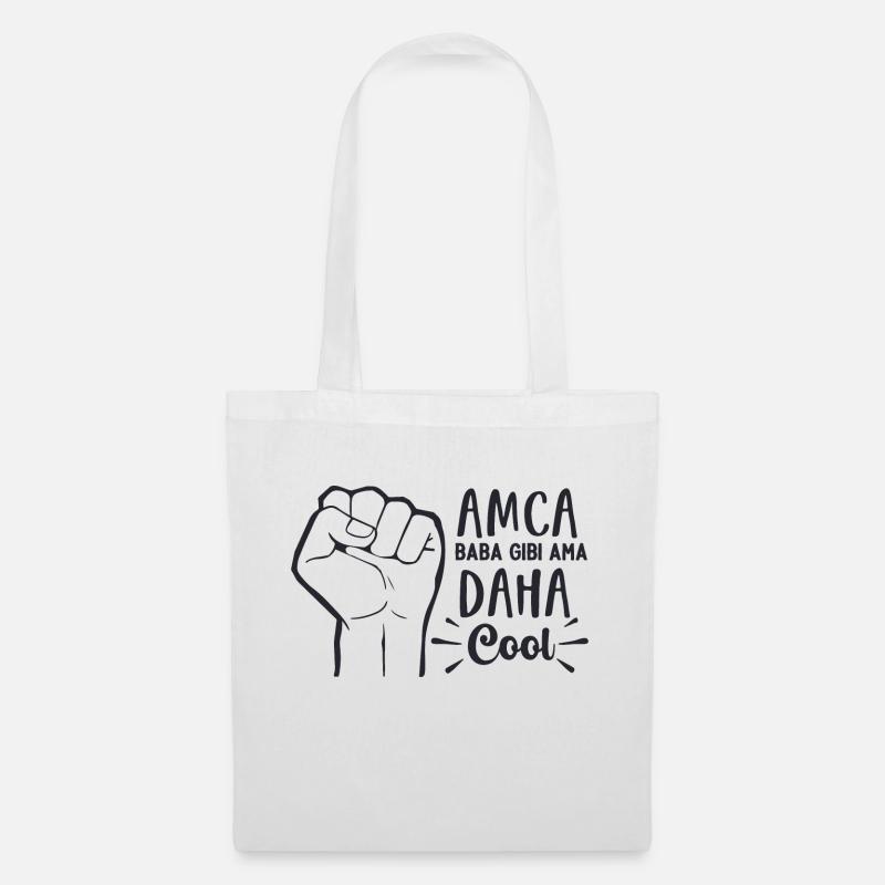 Amca Baba Gibi Ama Daha Cool - Stoffbeutel - Weiß