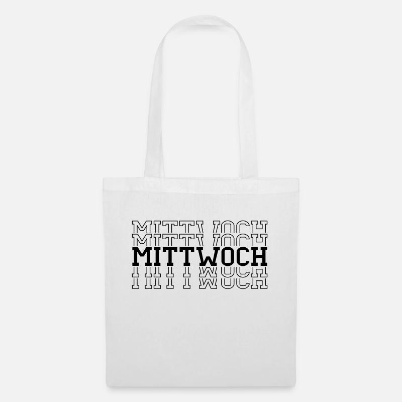 mittwoch - Stoffbeutel - Weiß