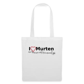 I Love Murten (mit Skyline der Altstadt) - Stoffbeutel - Weiß - Vorne