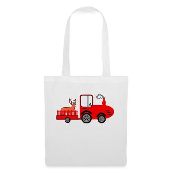 Traktor - Stoffbeutel - Weiß - Vorne
