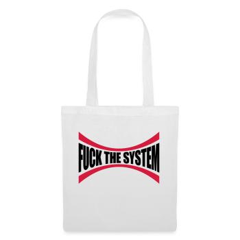 Logo Fuck the system - Stoffbeutel - Weiß - Vorne