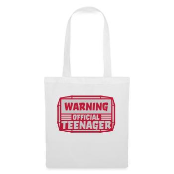 avertissement citation officielle d’adolescent - Sac en tissu - blanc - Devant