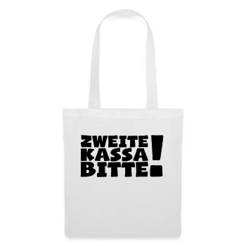 Zweite Kassa Bitte ! - Stoffbeutel - Weiß - Vorne
