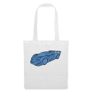 Voiture de sport Buga - Sac en tissu - blanc - Devant