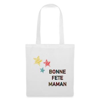 BONNE FÊTE. FÊTE DES MÈRES. FÊTE DES PÈRES. FÊTE - Sac en tissu - blanc - Devant