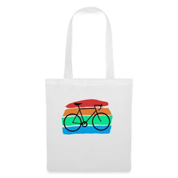 Bicyclette - Sac en tissu - blanc - Devant